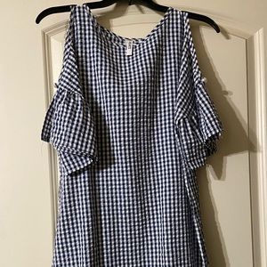 2HEARTS Small Cold Shoulder Gingham Dress